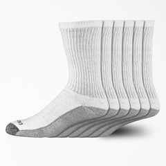 "Moisture Control Crew Work Socks, Size 6-12, 6-Pack"
