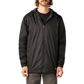 "Fleece Lined Nylon Hooded Jacket"
