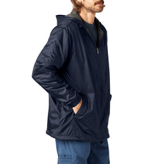 "Fleece Lined Nylon Hooded Jacket"