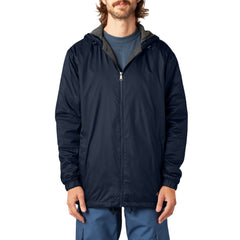"Fleece Lined Nylon Hooded Jacket"