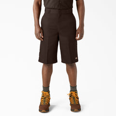 "Loose Fit Flat Front Work Shorts, 13"""