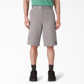 "Loose Fit Flat Front Work Shorts, 13"""