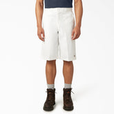 "Loose Fit Flat Front Work Shorts, 13"""