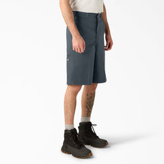 "Loose Fit Flat Front Work Shorts, 13"""