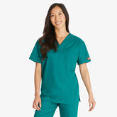 "Unisex EDS Signature V-Neck Scrub Top"