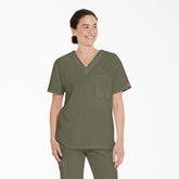 "Unisex EDS Signature V-Neck Scrub Top"