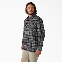 "Water Repellent Fleece-Lined Flannel Shirt Jacket"