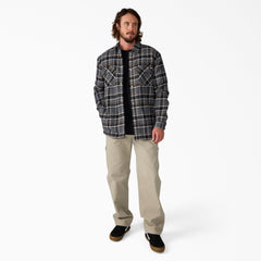 "Water Repellent Fleece-Lined Flannel Shirt Jacket"