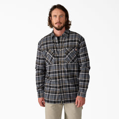 "Water Repellent Fleece-Lined Flannel Shirt Jacket"