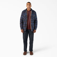 "Water Repellent Fleece-Lined Flannel Shirt Jacket"