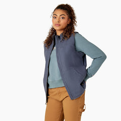 "Women's Fleece Lined Duck Canvas Vest"