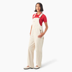 "Women's Pinstripe Service Bib Overalls"