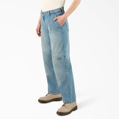 "Women's Loose Fit Double Knee Jeans"