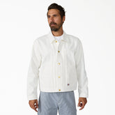 "Selvedge Pleated Denim Jacket"