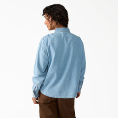 "Women's Lightweight Long Sleeve Denim Shirt"