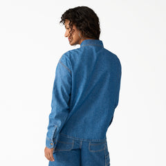"Women's Lightweight Long Sleeve Denim Shirt"