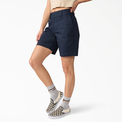 "Women's Super Flex Flat Front Shorts, 9"""