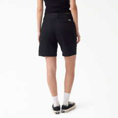 "Women's Super Flex Flat Front Shorts, 9"""