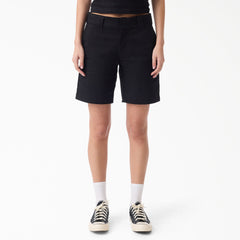 "Women's Super Flex Flat Front Shorts, 9"""