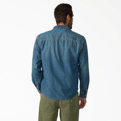 "Lightweight Long Sleeve Denim Shirt"