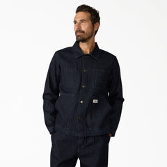 "Selvedge Herringbone Barn Denim Jacket"