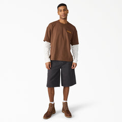 "Worn In Relaxed Carpenter Duck Shorts, 13"""