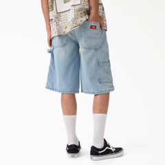 "Worn In Relaxed Carpenter Denim Shorts, 13"""