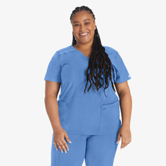 "Women's EDS Essentials Mock Wrap Scrub Top"