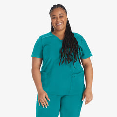 "Women's EDS Essentials Mock Wrap Scrub Top"