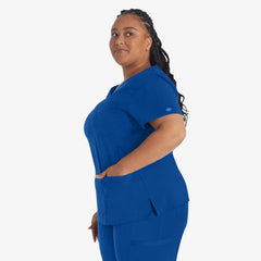 "Women's EDS Essentials Mock Wrap Scrub Top"