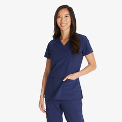 "Women's EDS Essentials Mock Wrap Scrub Top"
