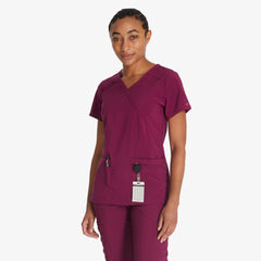"Women's EDS Essentials Mock Wrap Scrub Top"
