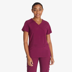 "Women's EDS Essentials Mock Wrap Scrub Top"