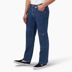 "Loose Fit Double Knee Jeans"