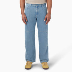 "Loose Fit Double Knee Jeans"