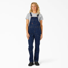"Women's Straight Fit Denim Double Front Bib Overalls"