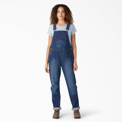 "Women's Denim Boyfriend Fit Bib Overalls"