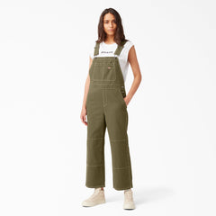"Women's Cropped Carpenter Bib Overalls"