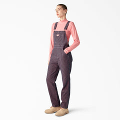 "Women's Regular Fit Hickory Stripe Bib Overalls"
