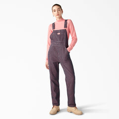 "Women's Regular Fit Hickory Stripe Bib Overalls"