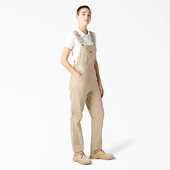 "Women's Regular Fit Hickory Stripe Bib Overalls"