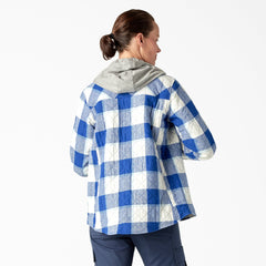 "Women's Flannel Hooded Shirt Jacket"