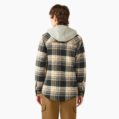 "Women's Flannel Hooded Shirt Jacket"