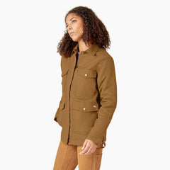 "Women's Duck High Pile Fleece Lined Chore Coat"