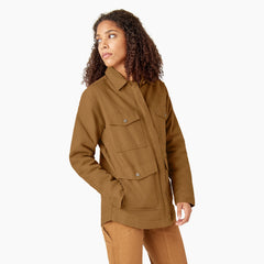 "Women's Duck High Pile Fleece Lined Chore Coat"