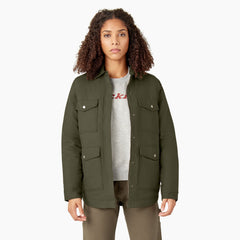 "Women's Duck High Pile Fleece Lined Chore Coat"