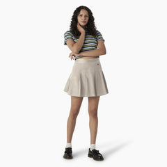 "Women's Twill Pleated Skirt"