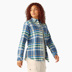 "Women's Plaid Flannel Long Sleeve Shirt"