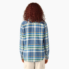 "Women's Plaid Flannel Long Sleeve Shirt"