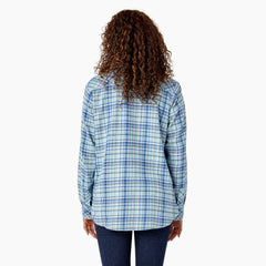 "Women's Plaid Flannel Long Sleeve Shirt"
